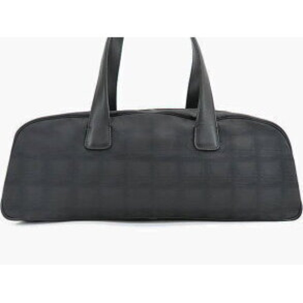 Chanel Bag Line Handbag Boston Black Travel Leather